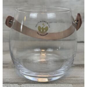 HolmeGaard Design w/ Light by Maria Berntsen Blown Glass Candle Holder Jar NWB